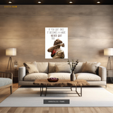 Michael Jordan Never Quit Quote Premium Wall Art