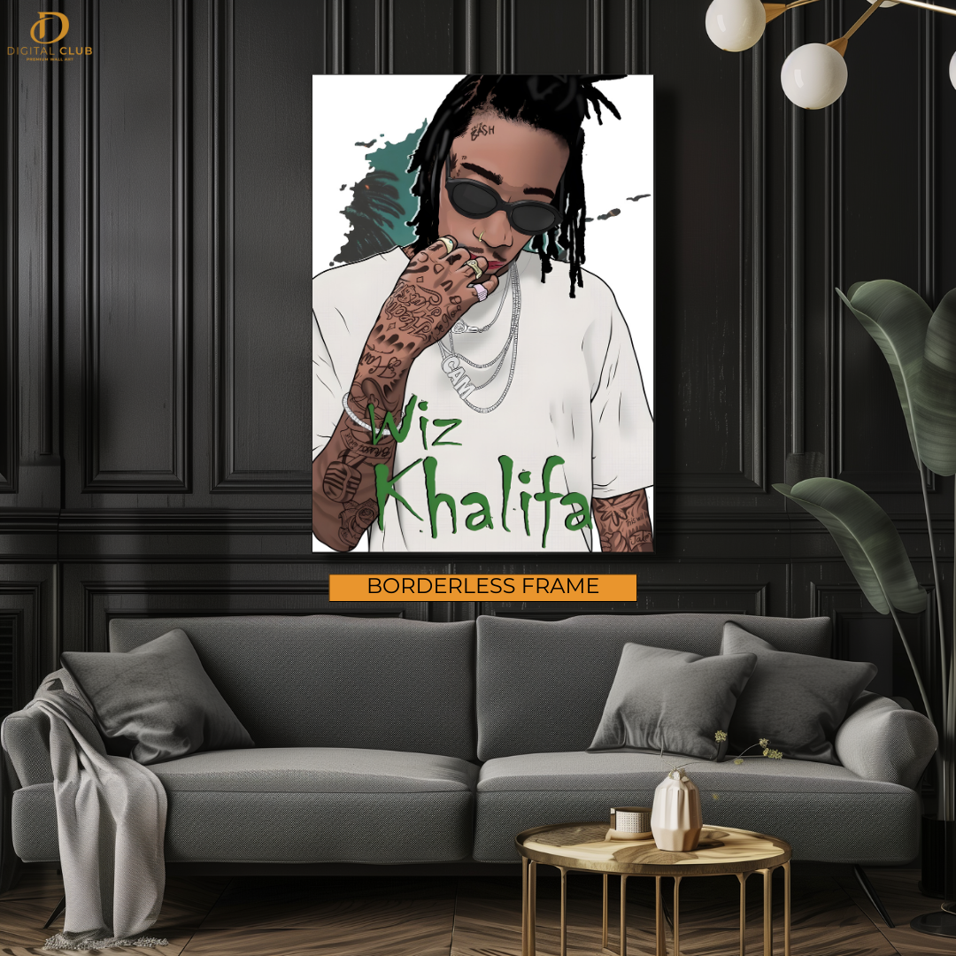 Wiz Khalifa - Music Artwork 1 - Premium Wall Art