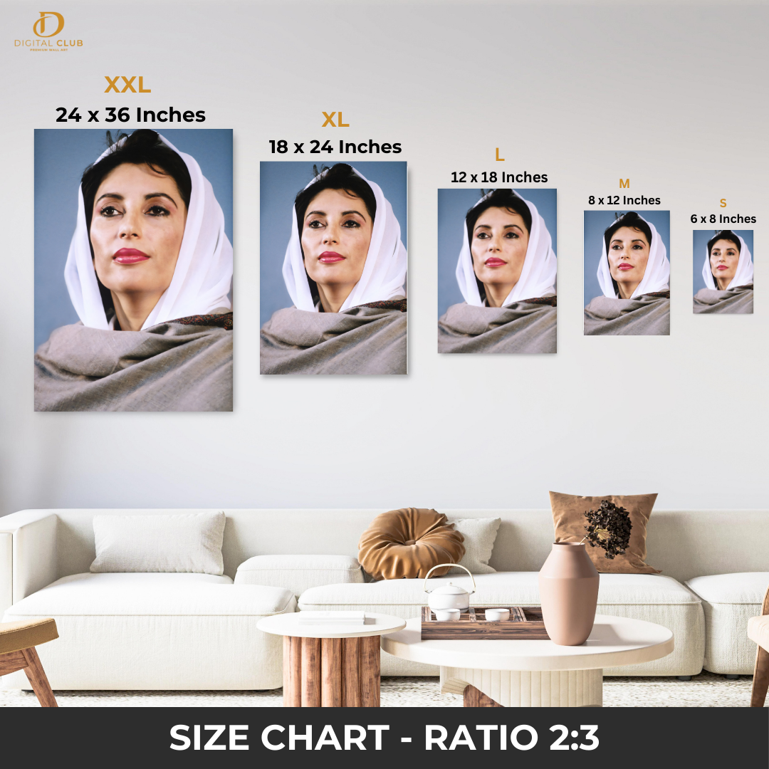 Benazir Bhutto 2 - Pakistan - Premium Wall Art