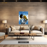 Maradona With World-cup Football Artwork Premium Wall Art