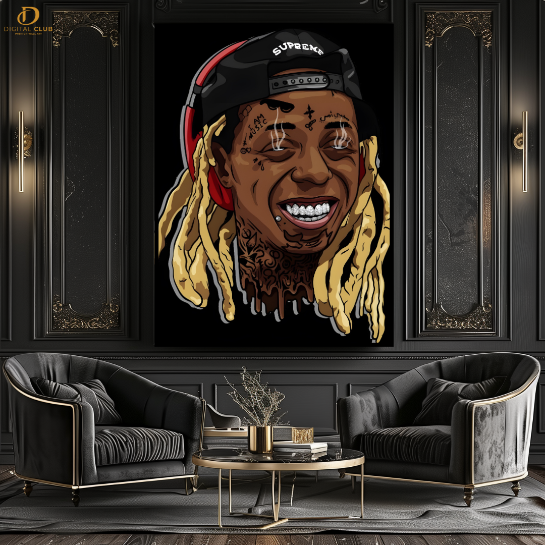 Lil Wayne - Music Artwork 1 - Premium Wall Art