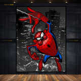 Taz x Spider Man - Cartoon - Premium Wall Art