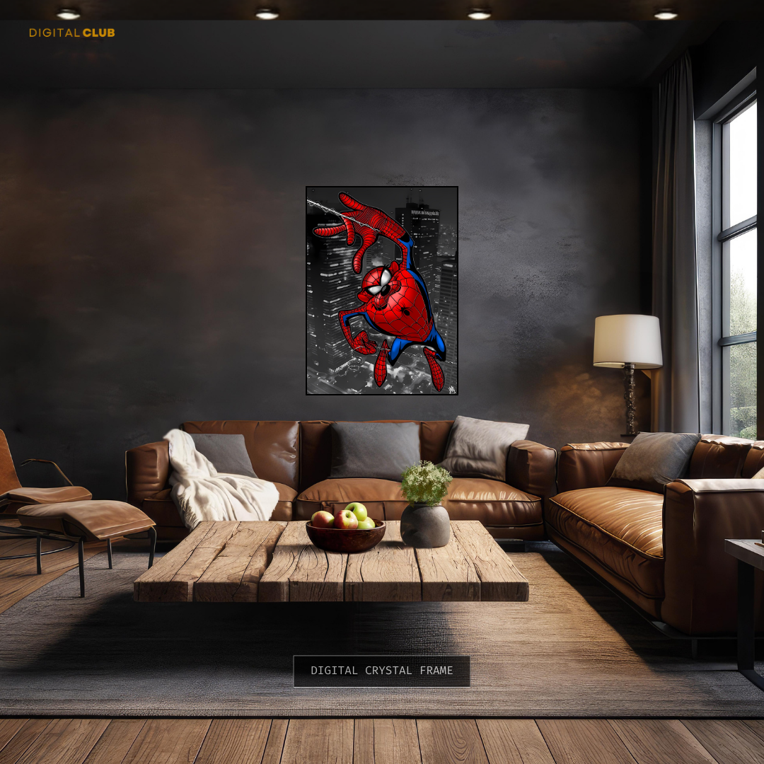 Taz x Spider Man - Cartoon - Premium Wall Art