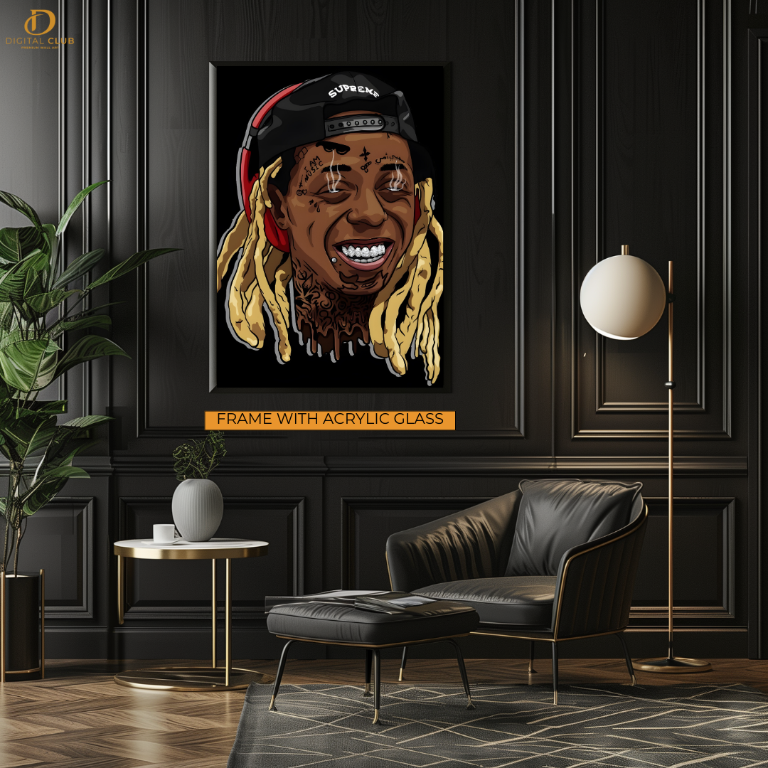 Lil Wayne - Music Artwork 1 - Premium Wall Art