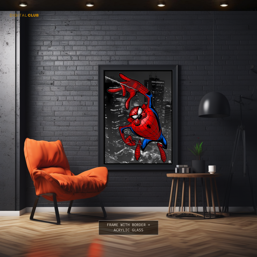 Taz x Spider Man - Cartoon - Premium Wall Art