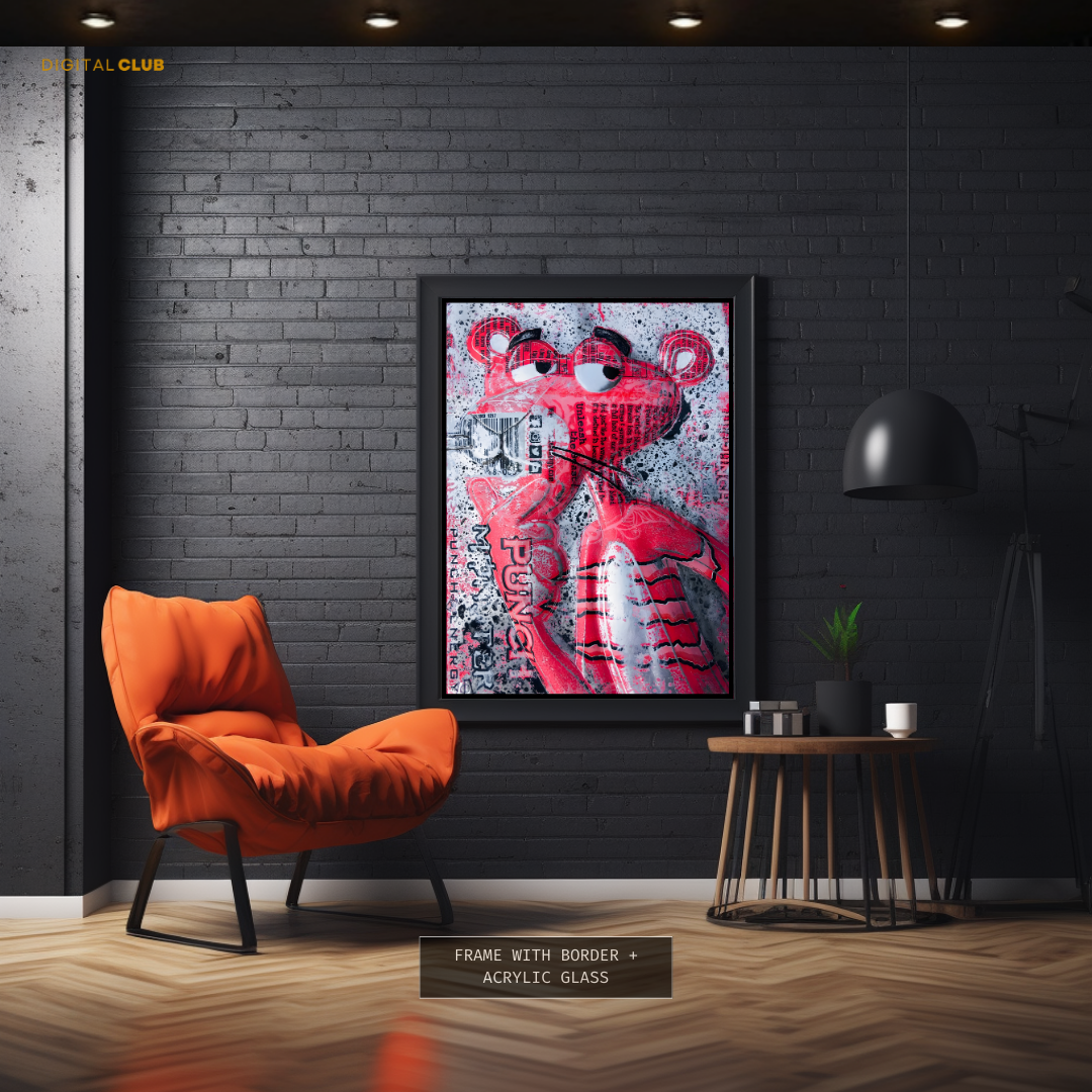 Pink Panther Pop ART Premium Wall Art