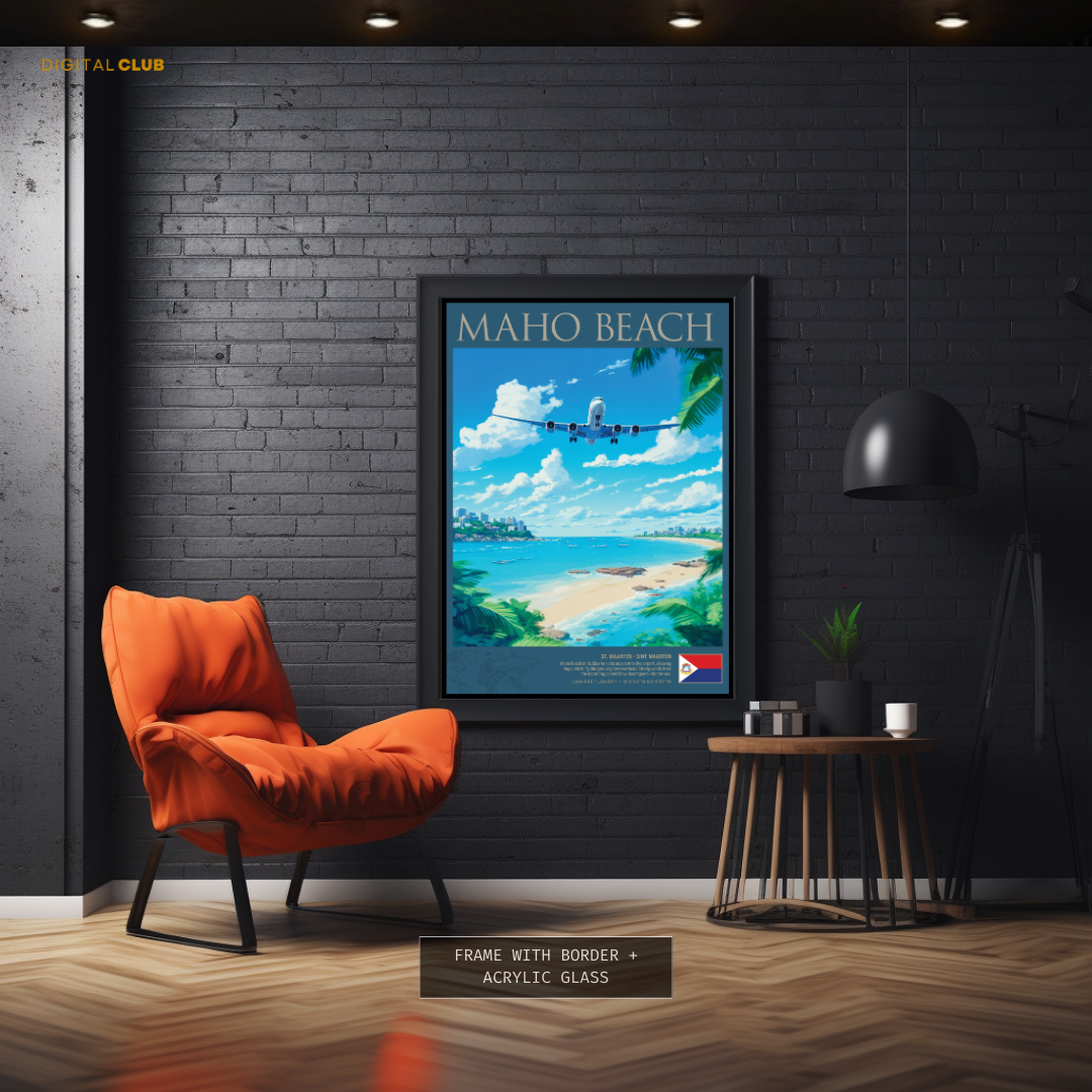 Maho Beach Premium Wall Art