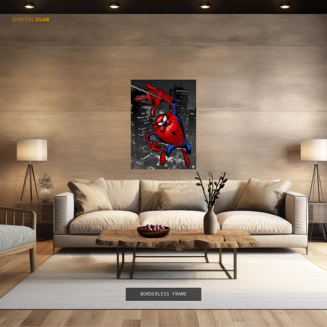 Taz x Spider Man - Cartoon - Premium Wall Art