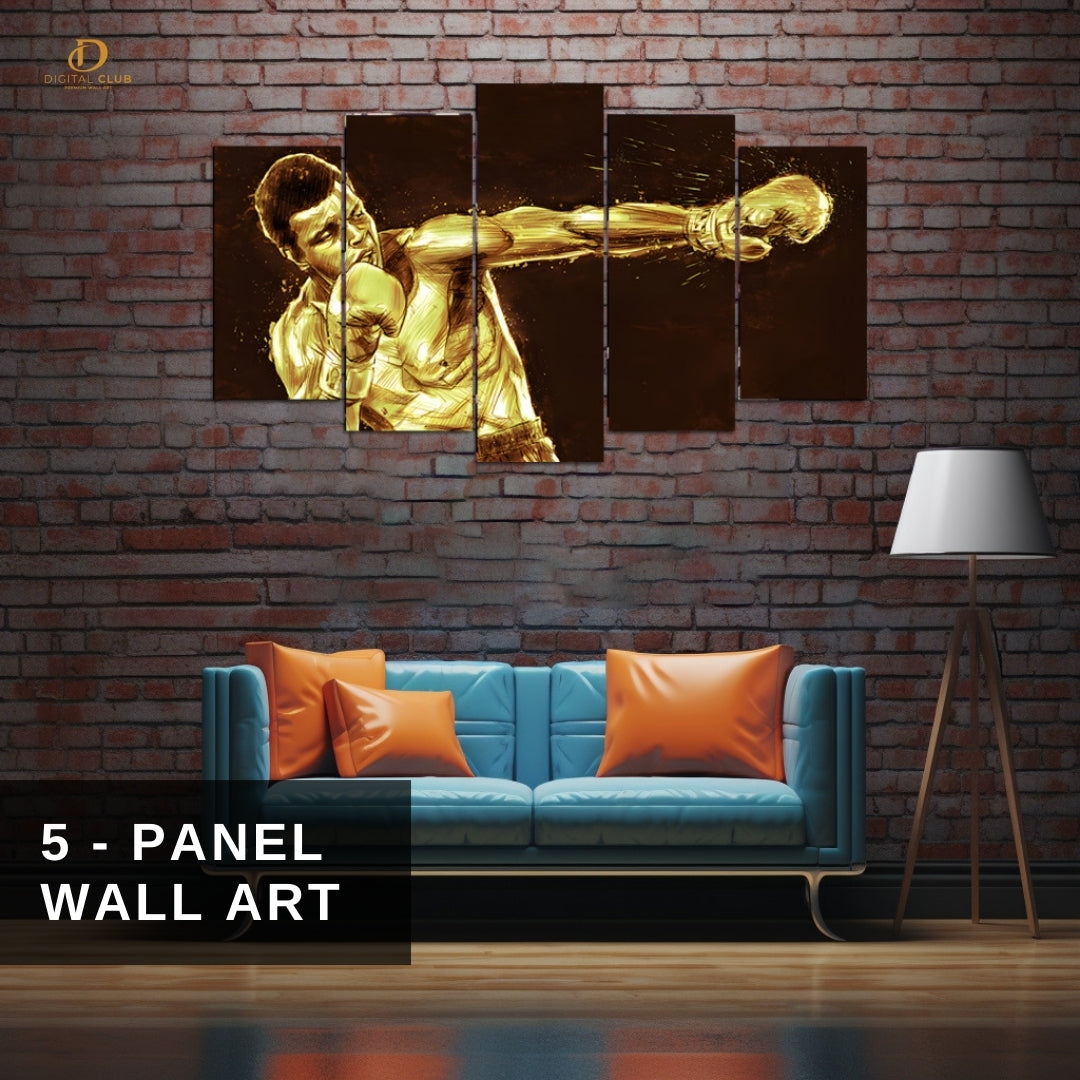 M ALI - Boxing - 5 Panel Wall Art