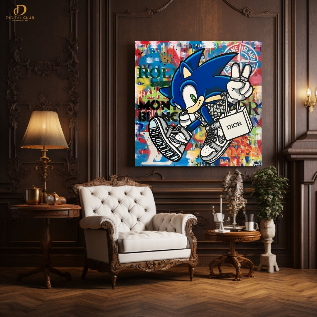 Sonic - POP ART - Square Wall Art