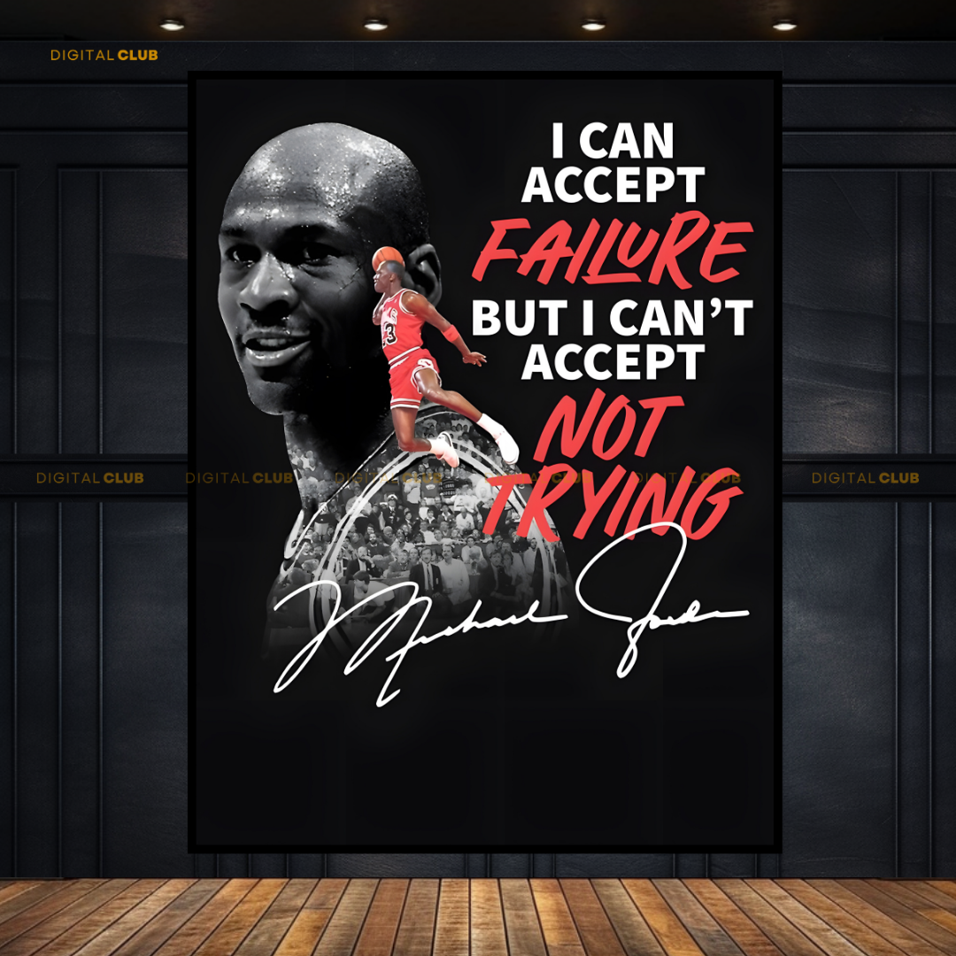 Michael Jordan NBA Quote Premium Wall Art