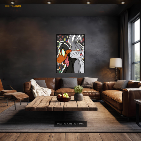 Bugs Bunny & Daffy x LV - Artwork - Premium Wall Art