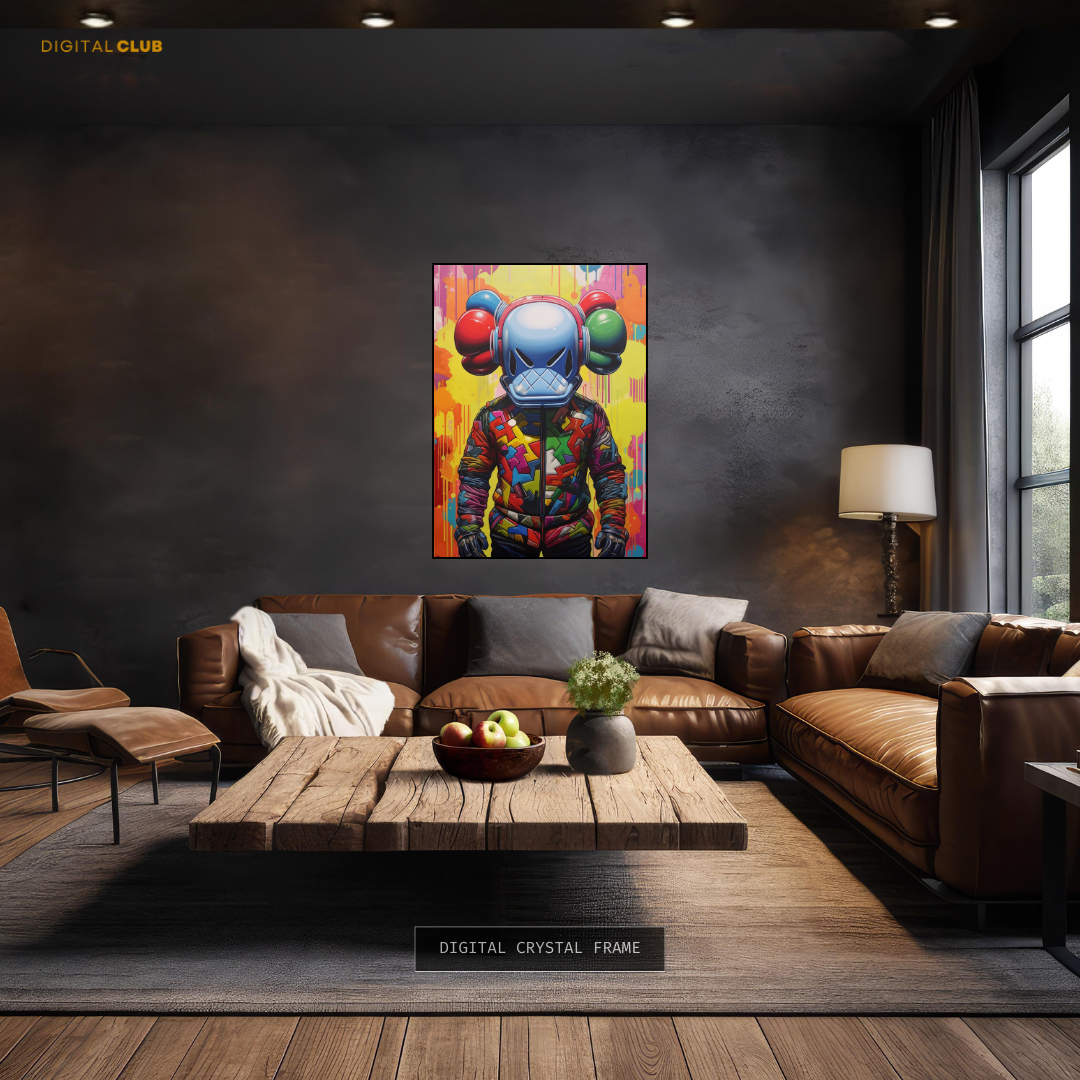 Kaws Figurine Colourful Premium Wall Art