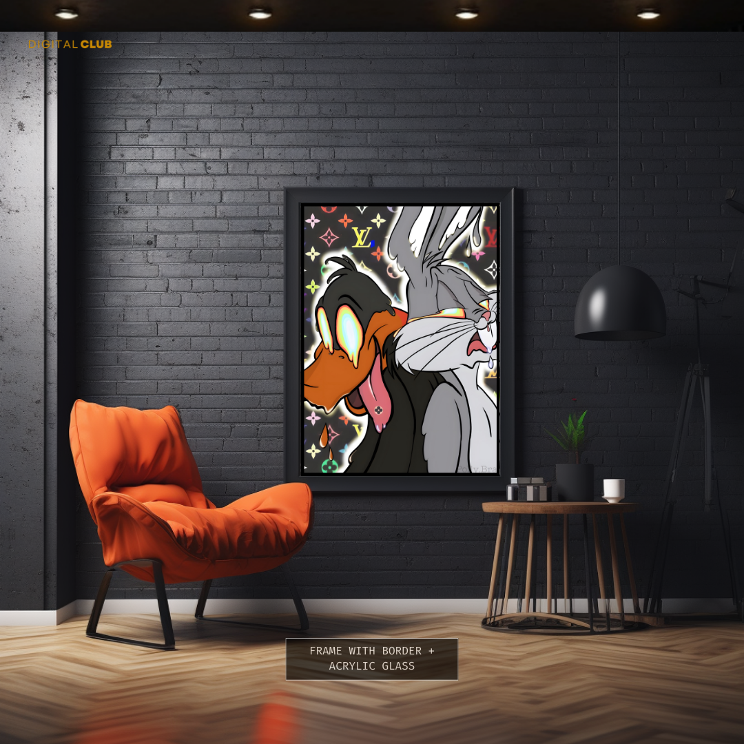 Bugs Bunny & Daffy x LV - Artwork - Premium Wall Art