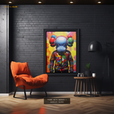 Kaws Figurine Colourful Premium Wall Art