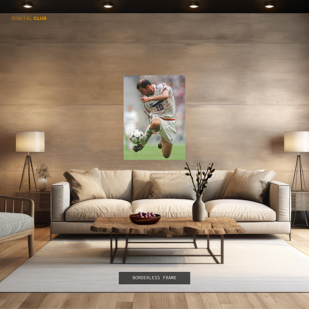 Zidane France Football Legend Premium Wall Art