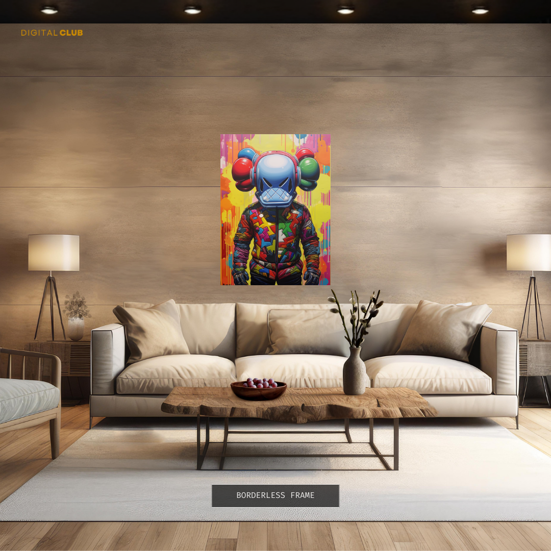 Kaws Figurine Colourful Premium Wall Art