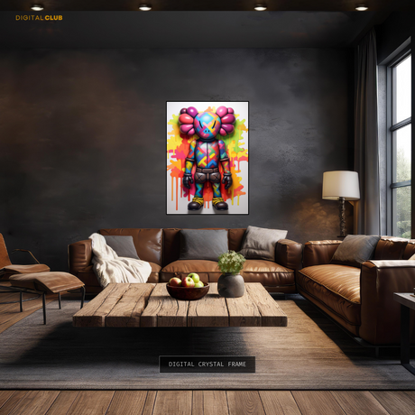 Kaws Figurine Colourful 2 Premium Wall Art