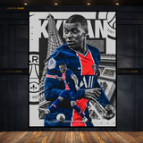 Kylian Mbappe - Artwork - Premium Wall Art