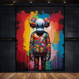 Kaws Figurine Colourful 3 Premium Wall Art