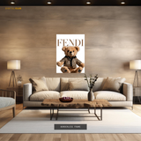 FENDI Teddy Bear Premium Wall Art