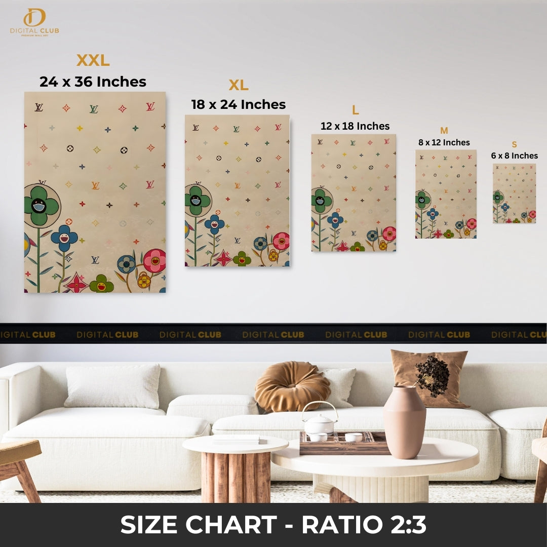 LV Pattern - Fashion & Style - Premium Wall Art