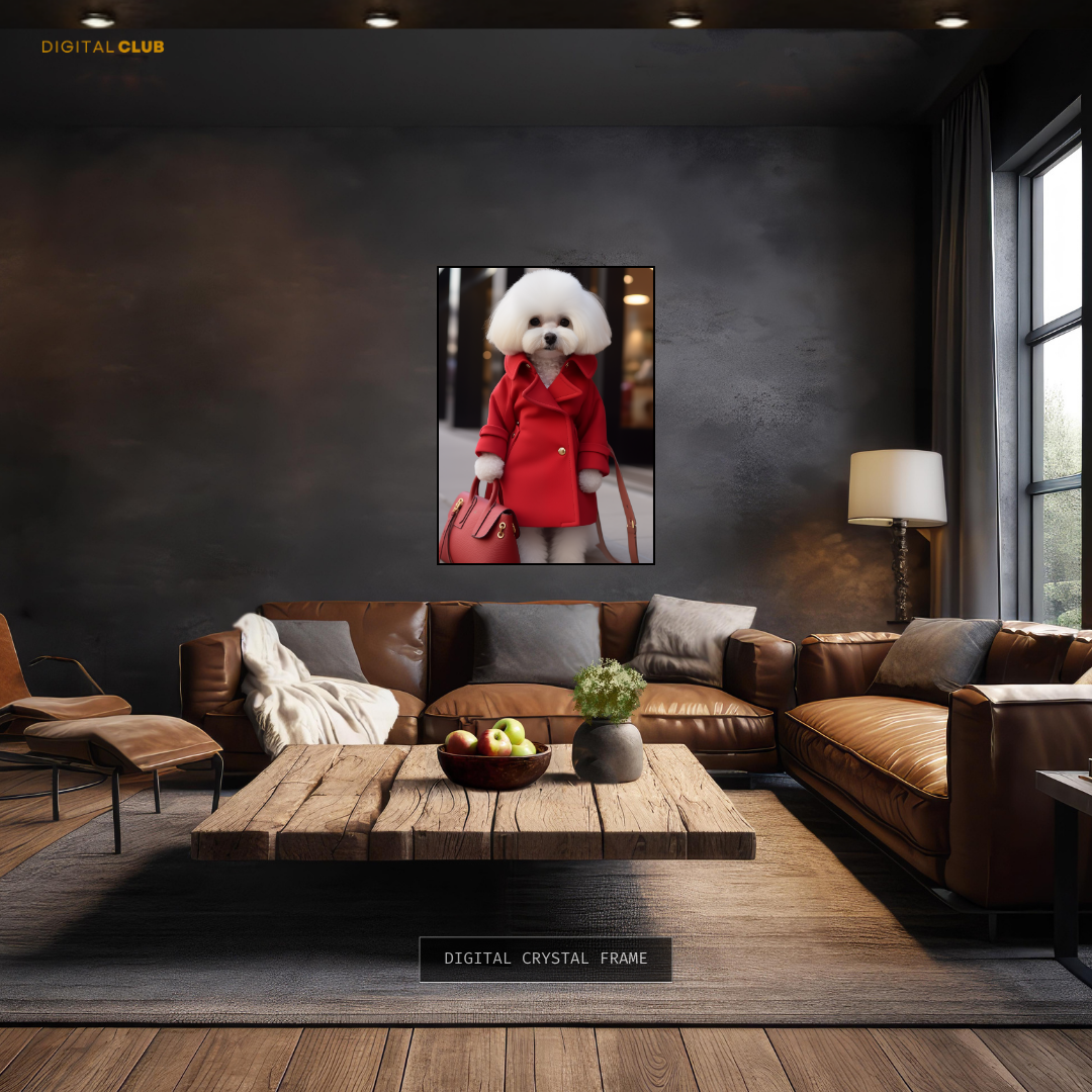 White Dog - Animal & Wildlife Premium Wall Art