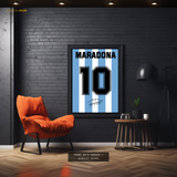 Maradona 10 - Signed Memorabilia - Premium Wall Art