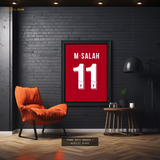 M SALAH 11 - Liverpool Shirt - Premium Wall Art