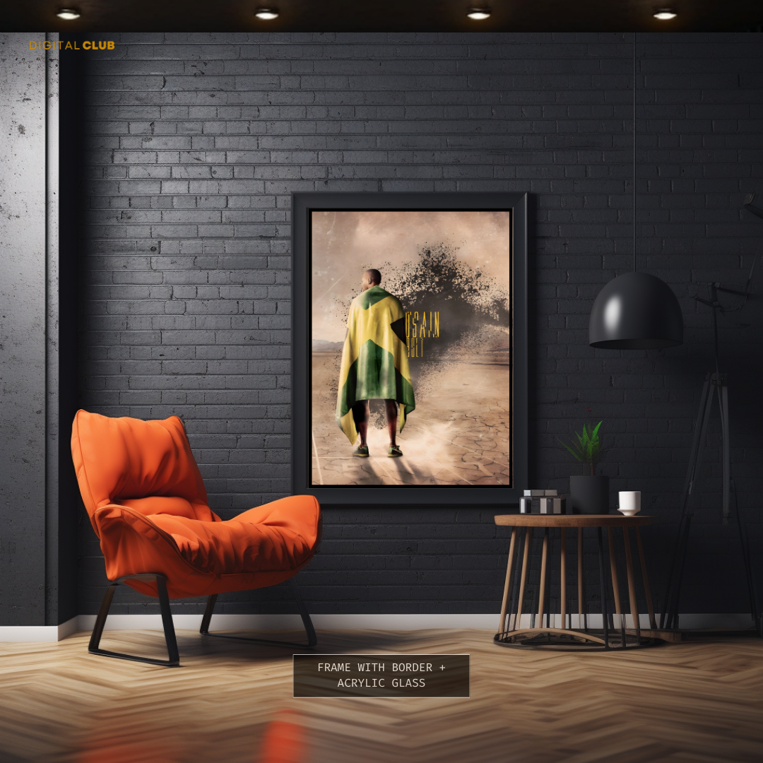 Usain Bolt Jamaica Premium Wall Art