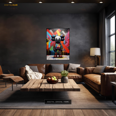 Kaws Figurine Colourful 3 Premium Wall Art