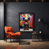 Kaws Figurine Colourful 3 Premium Wall Art