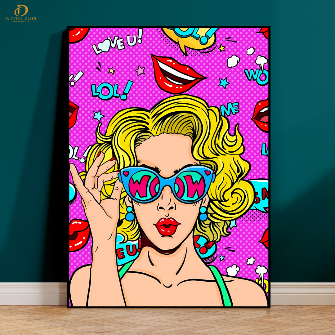 Pop Girl - Comic - Premium Wall Art