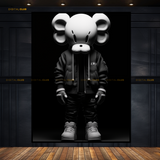 Kaws Figurine Black & White Premium Wall Art