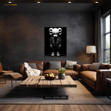 Kaws Figurine Black & White Premium Wall Art