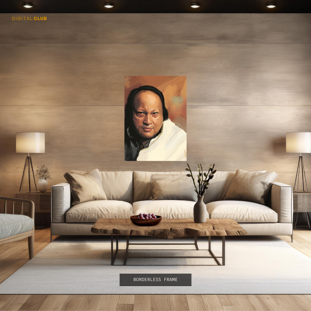 Nusrat Fateh Ali Khan Artwork - Premium Wall Art