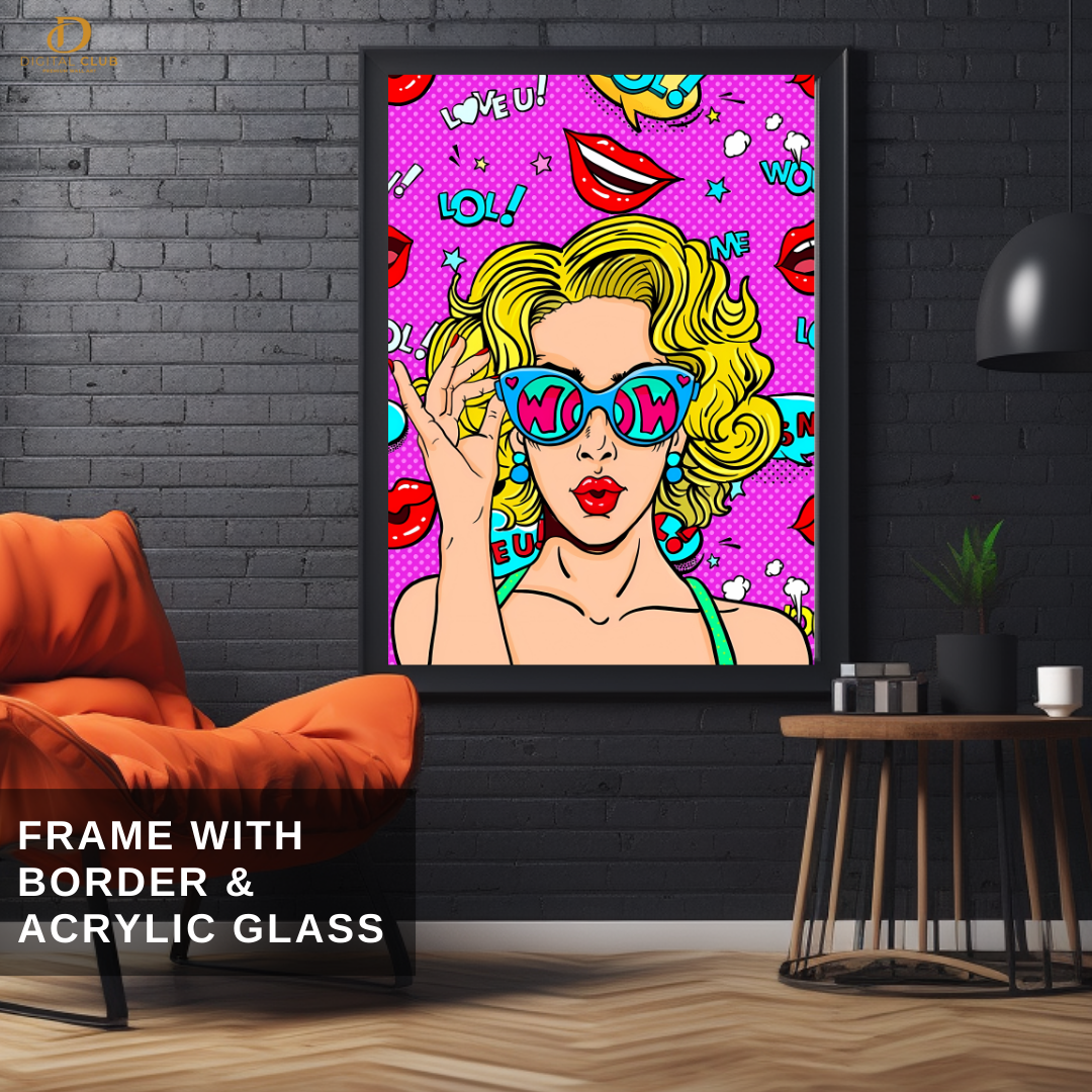 Pop Girl - Comic - Premium Wall Art