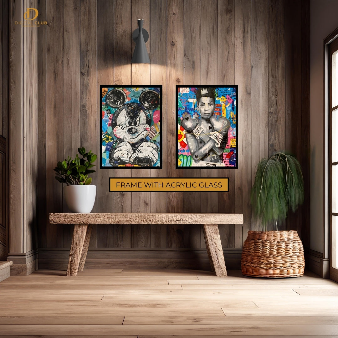 Mickey x Boxer Pop Art - 2 Panel Wall Art