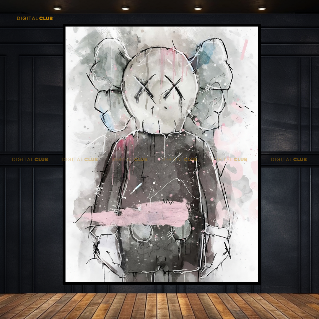 Kaws Figurine Hand Paint Premium Wall Art