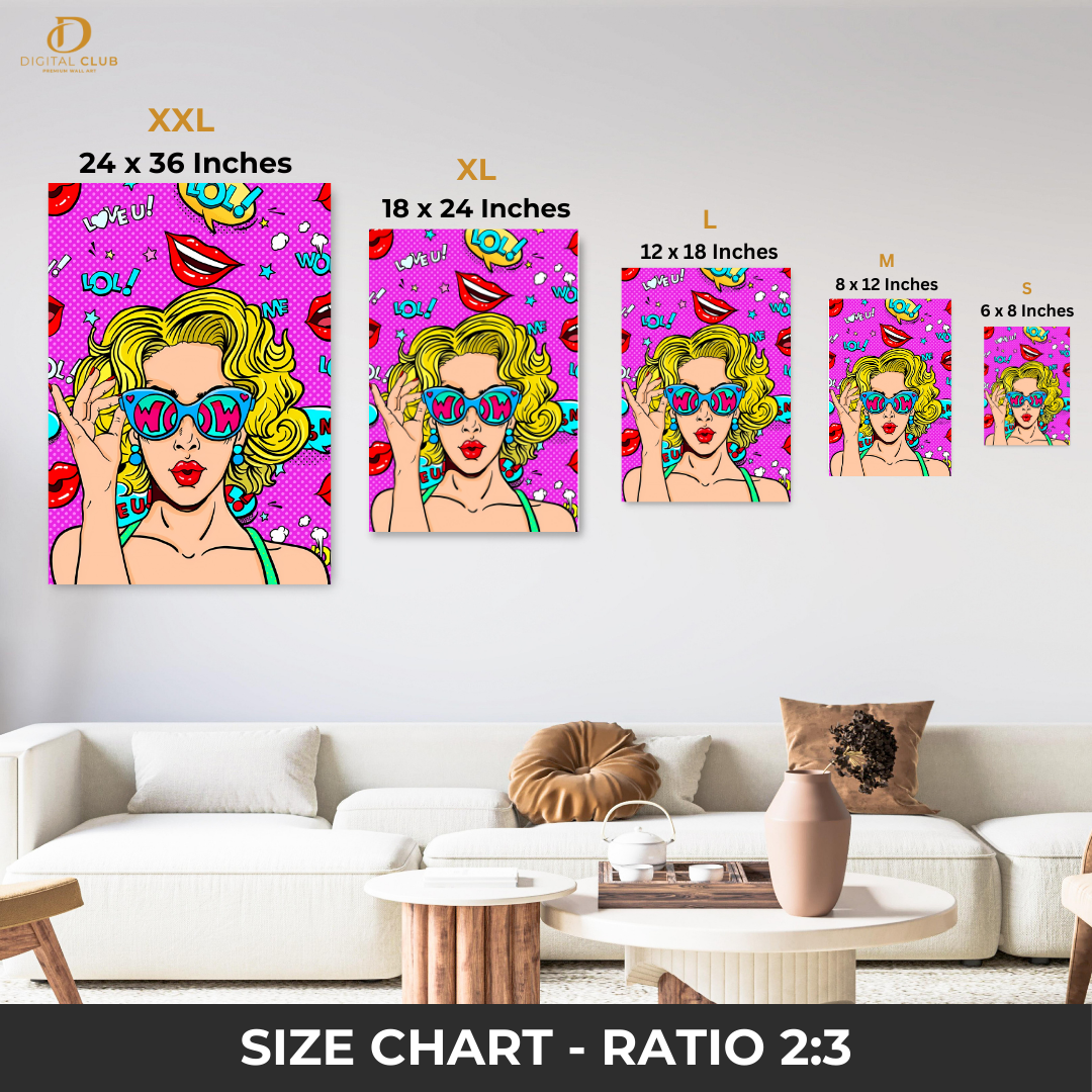 Pop Girl - Comic - Premium Wall Art