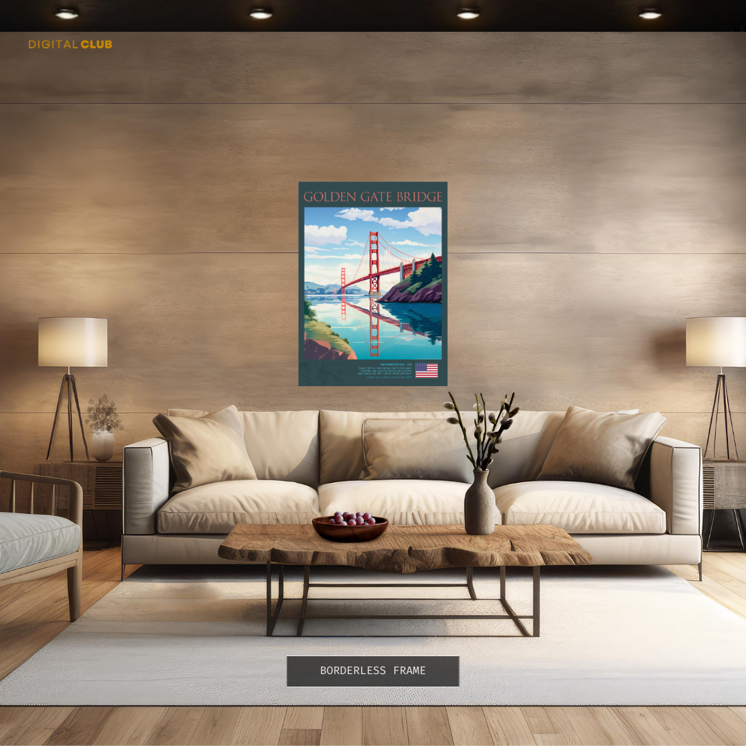 Golden Gate Bridge Usa Premium Wall Art