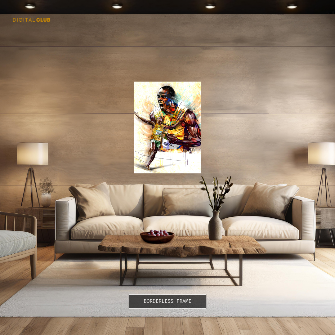 Usain Bolt Artwork Premium Wall Art