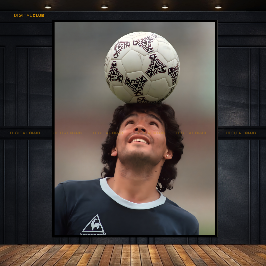 Maradona Argentina Football Premium Wall Art