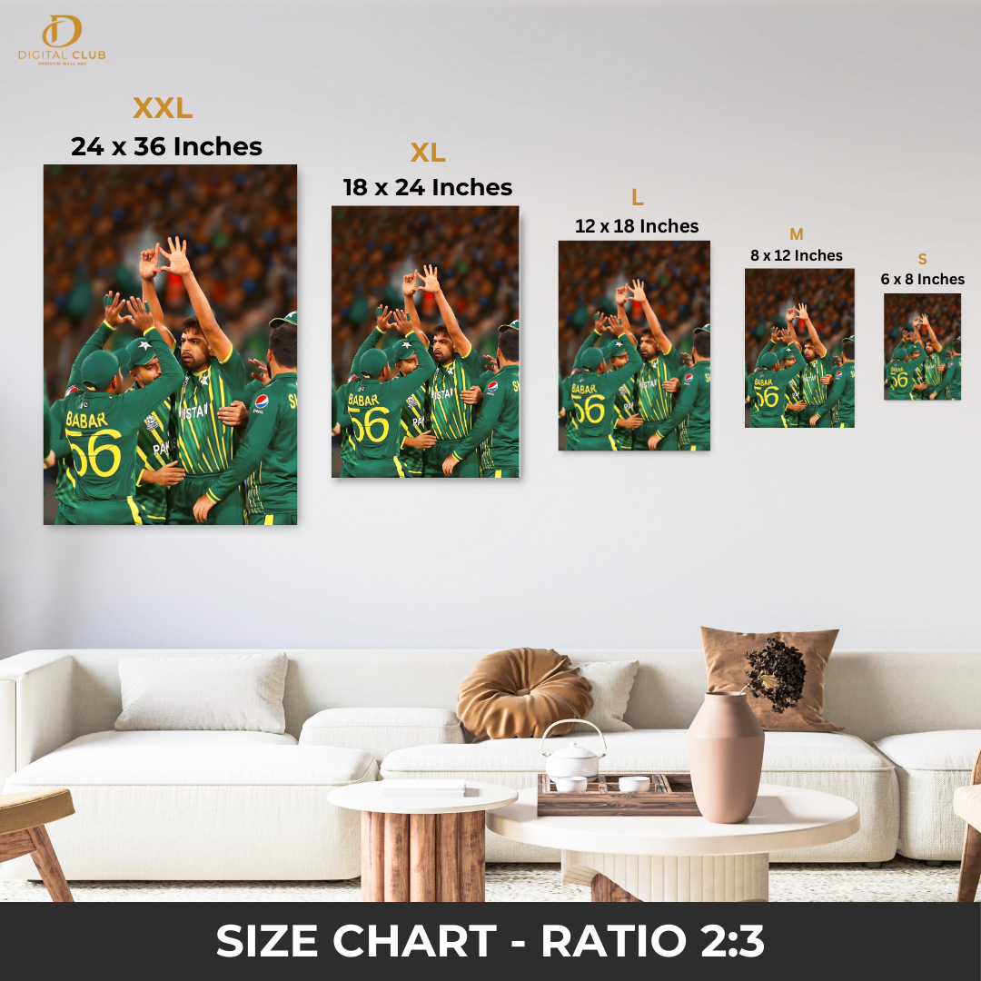 Pakistan Team - Cricket - Premium Wall Art