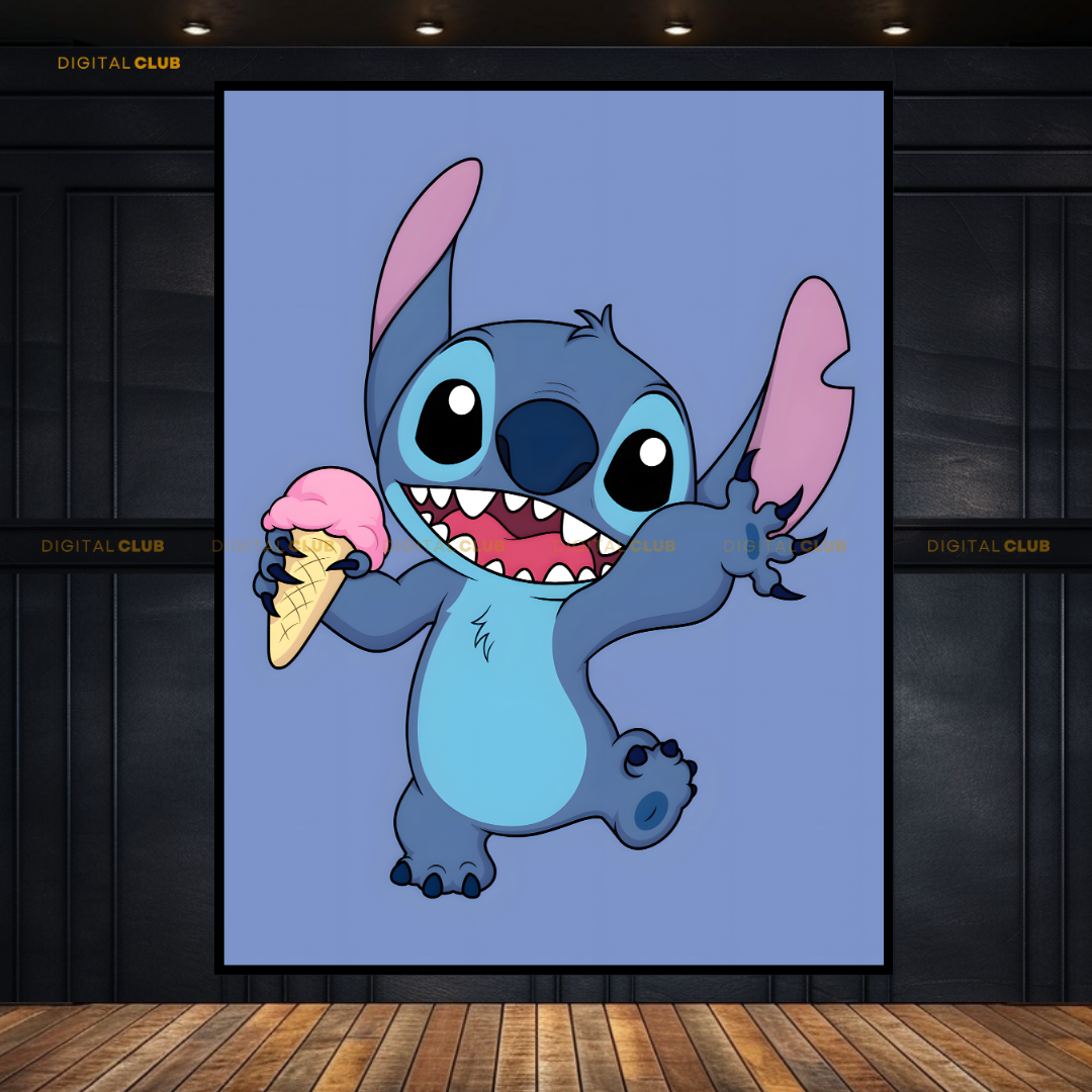 Stitch Disney Artwork - Premium Wall Art