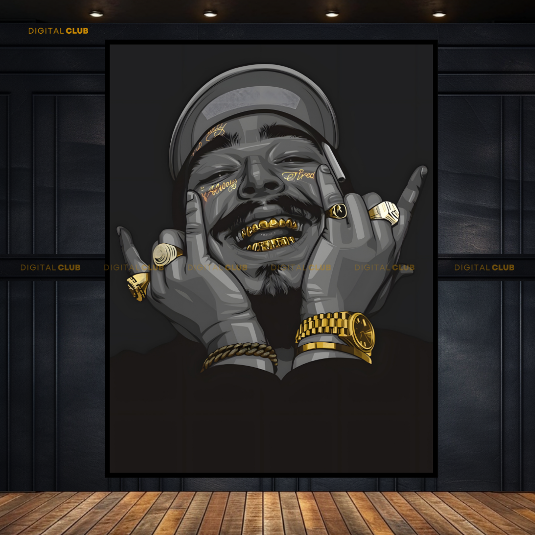 Post Malone - Music Artist - Premium Wall Art