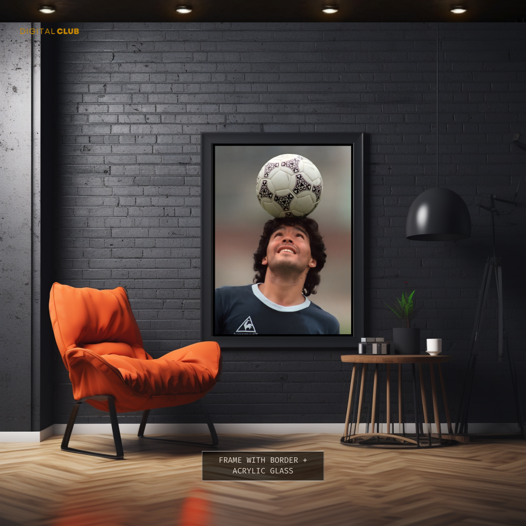 Maradona Argentina Football Premium Wall Art