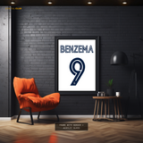 Benzema 9 - Football - Premium Wall Art