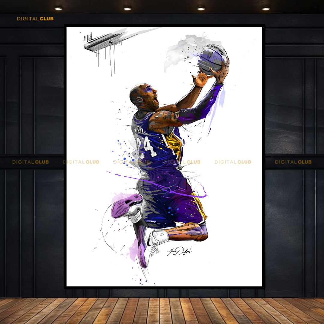 Kobe Bryant Basketball Premium Wall Art