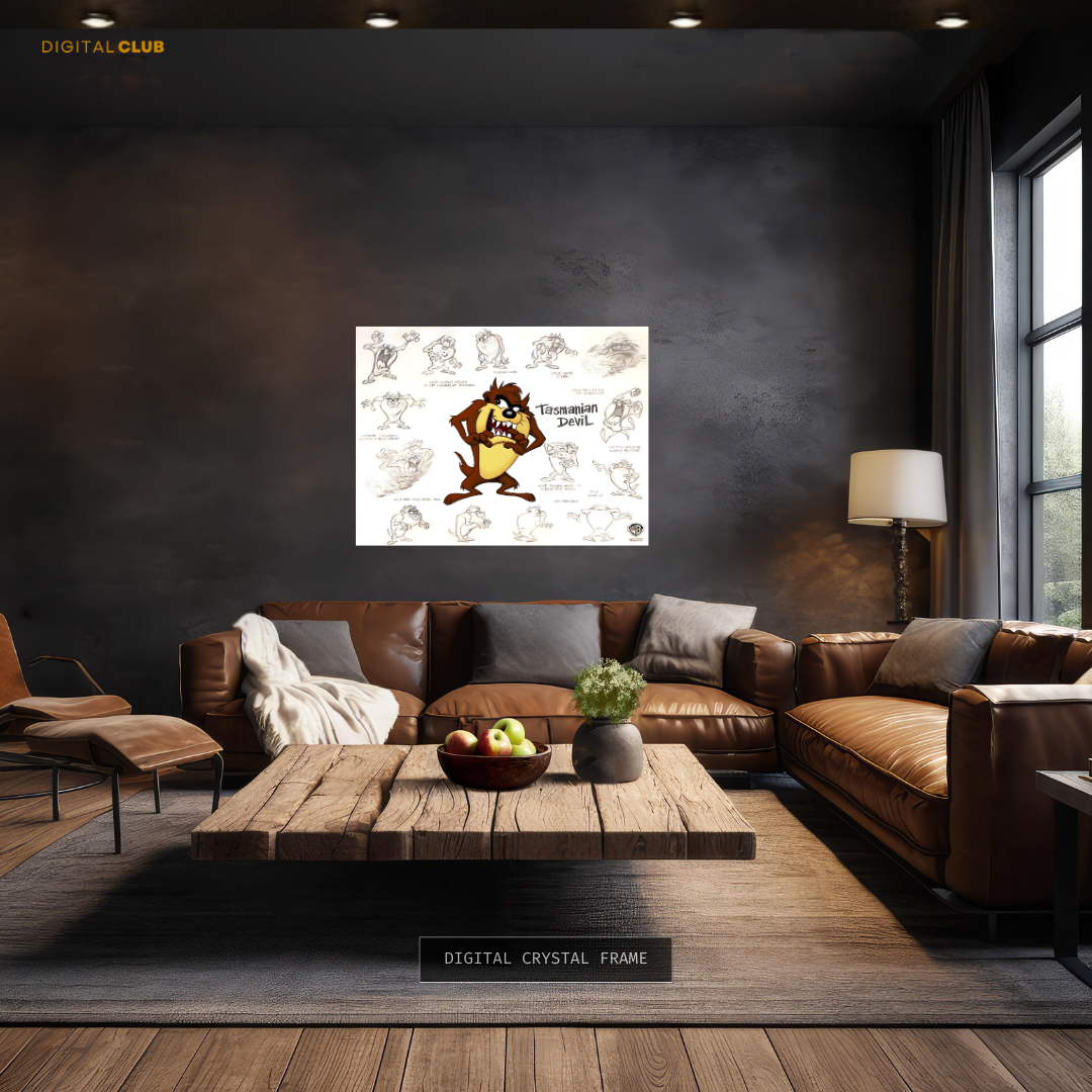 Taz Mania Looney Tunes Artwork Premium Wall Art